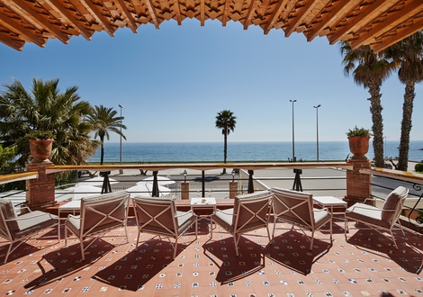 Sea view terrace Hotel Casa Vilella Sitges